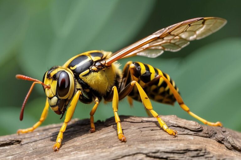 Close-up image of a Yellow Jacket Hornet standing guard, belonging to Pest Me Off pest control services.