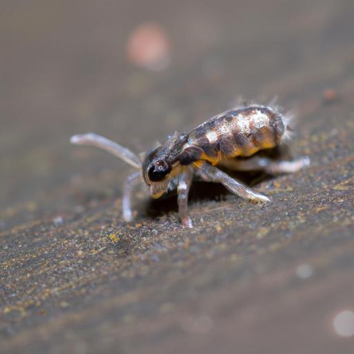 Closeup image of a springtail jumping bug captured by Pest Me Off pest control company, specialists in insect identification and elimination.