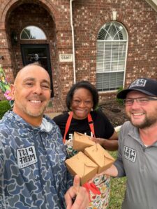 Exclusion work sealing an entry point near the front window of a home in McKinney, Texas.