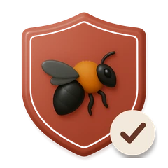 Stinger plan shield with a carpenter bee